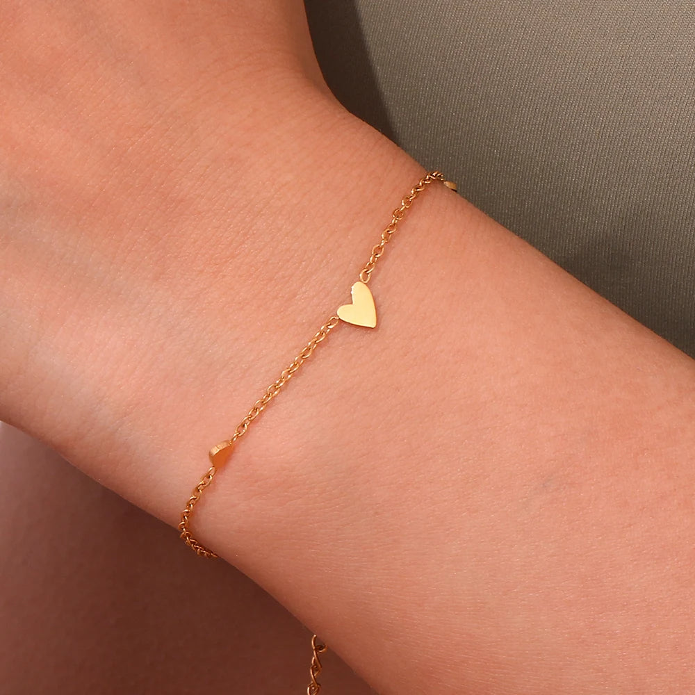 Gold Heart Armband