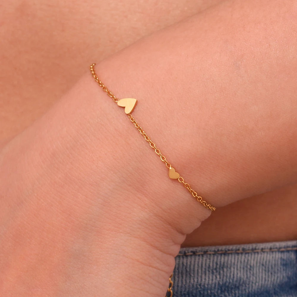 Gold Heart Armband