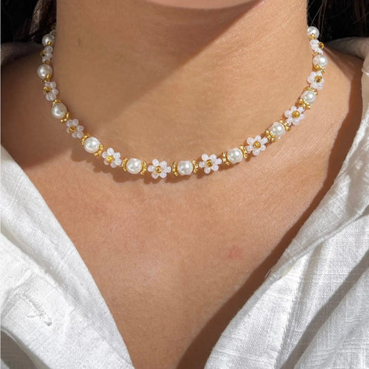Flower Pearl Halskette 2.0