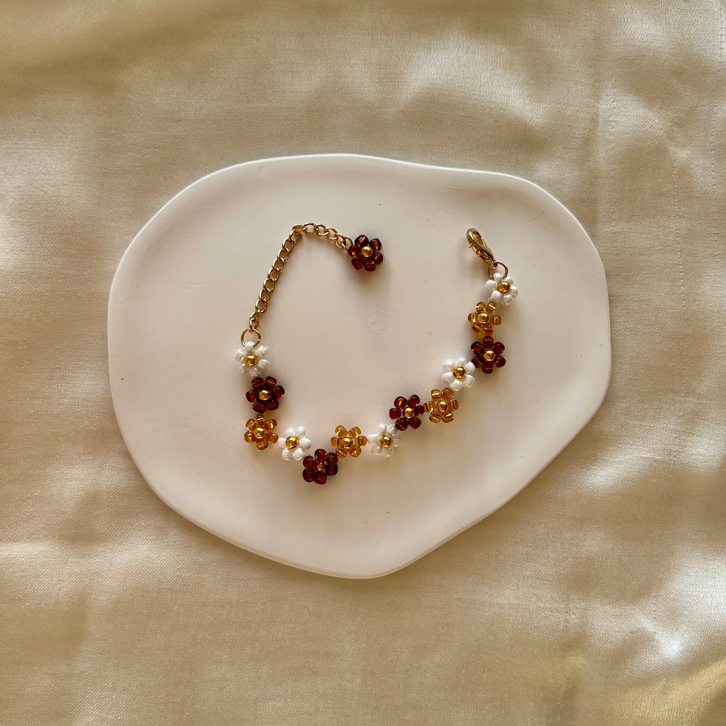 Flower Pearl Armband Autumn Whisper