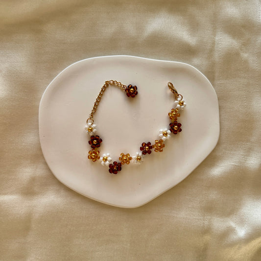 Flower Pearl Armband Autumn Whisper
