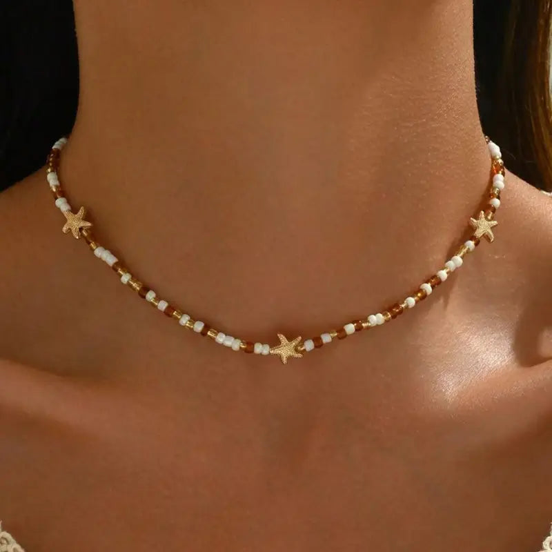 Summer Halskette Braun/Beige